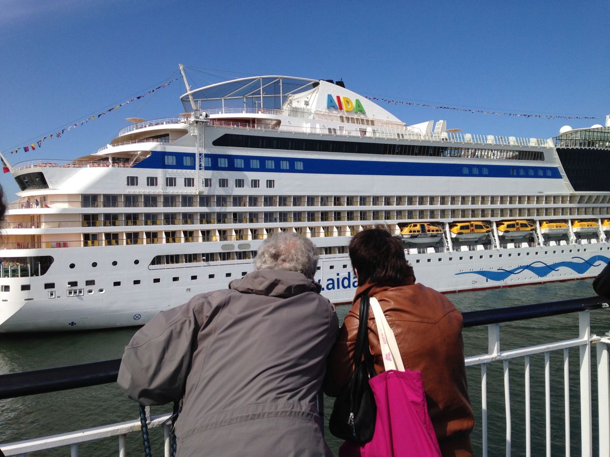 Blick auf die Aida