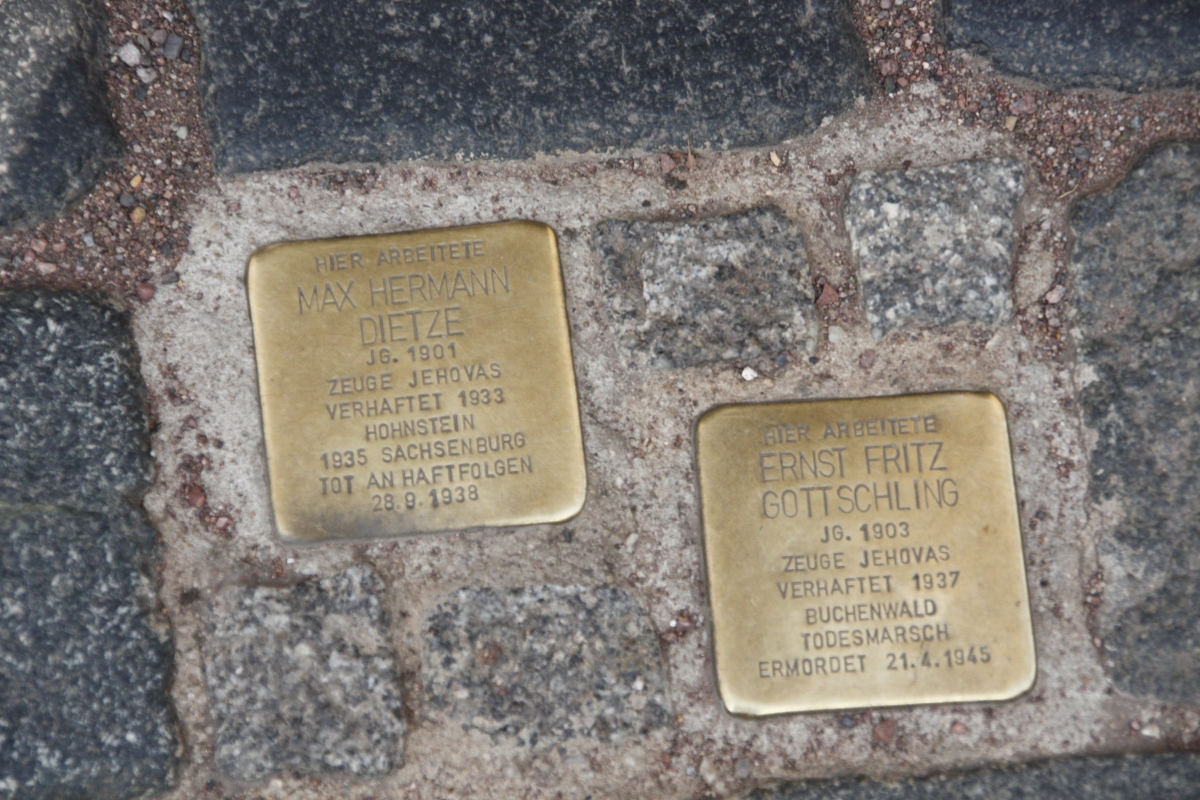 Stolpersteine für Max Hermann Dietze und Ernst Fritz Gottschling